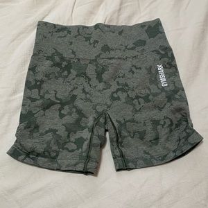Gymshark light green camo shorts